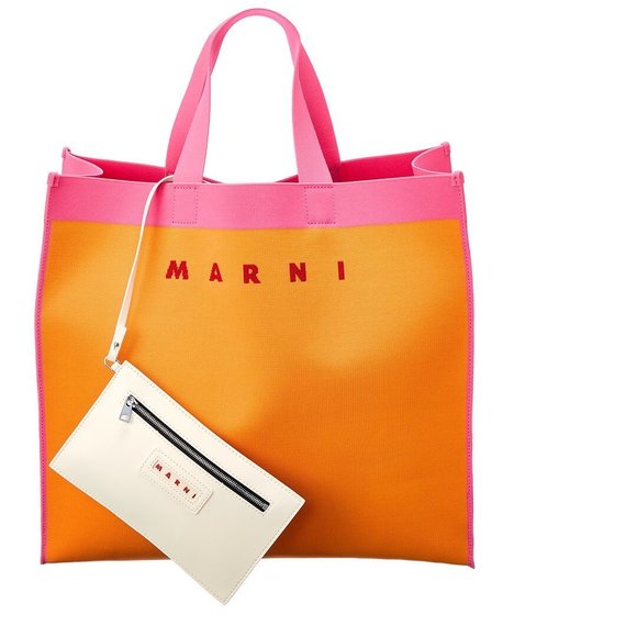 Marni Handbags - Marni East West Jacquard Canvas Tote